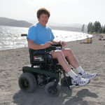 BOUNDER Power Wheelchair at the beach