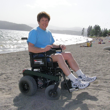 Ron Prior testing Bounder Plus at the beach